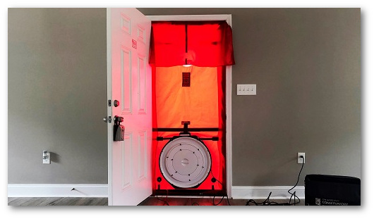 Home energy audit blower door testing Maryland